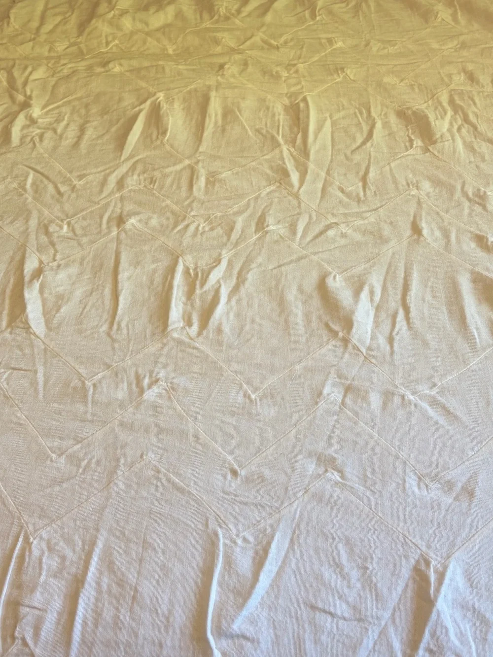 UGG white cotton lightweight Pintuck duvet Cover Chevron stripe design